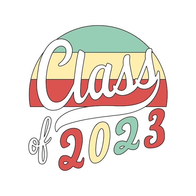 Vetor classe retro de 23 graduados