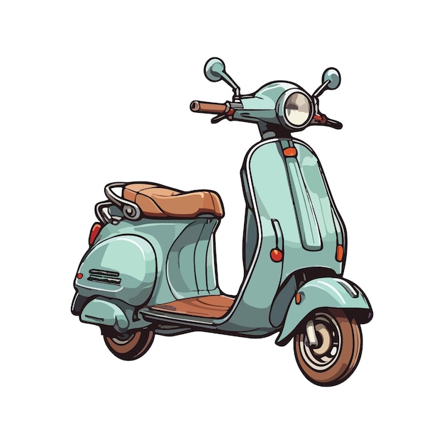 Vetor clássico scooter oro vespa adesivo vetor