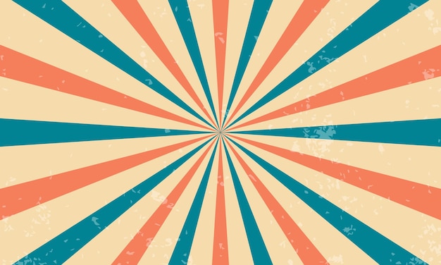 Clássicos raios vintage sunburst fundo retro