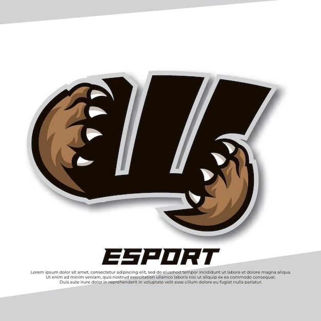 Claw esport logo letter W Tiger esport logo Bear garra esport Fox esport logo Coyote esport logo