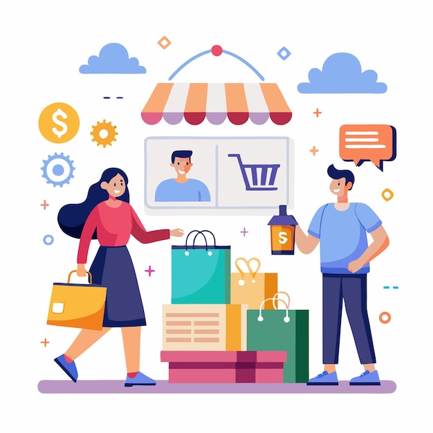 Cliente recebe encomenda on-line feliz com entrega rápida