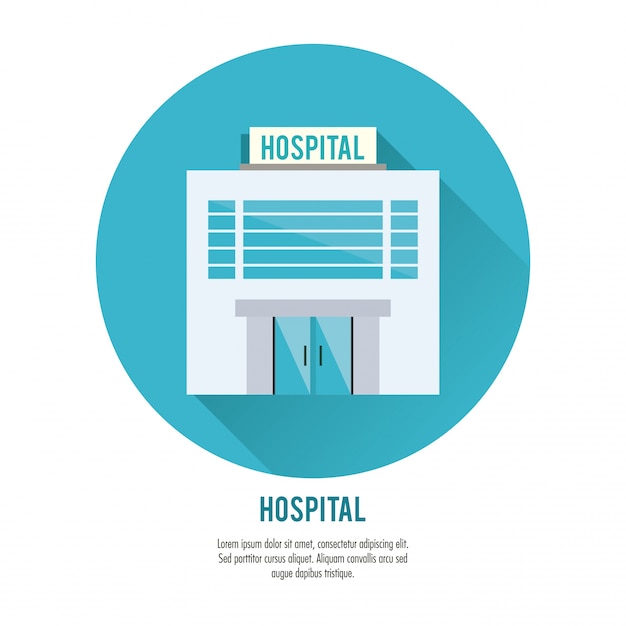 Vetor clínica de construção de hospitais