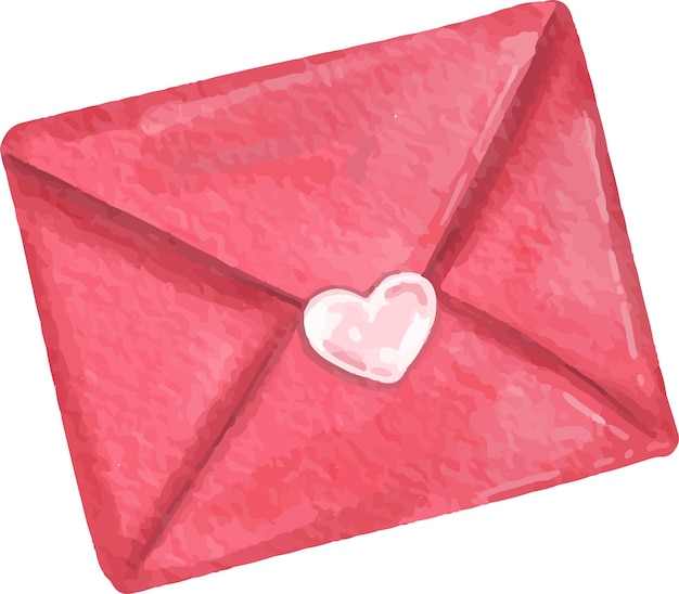 clip art aquarela ilustração de rosa valentine amor em forma de coração laço chocolate
