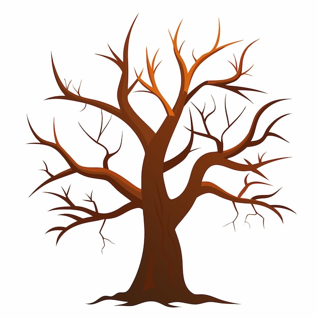 Clip art de silhueta de árvore morta