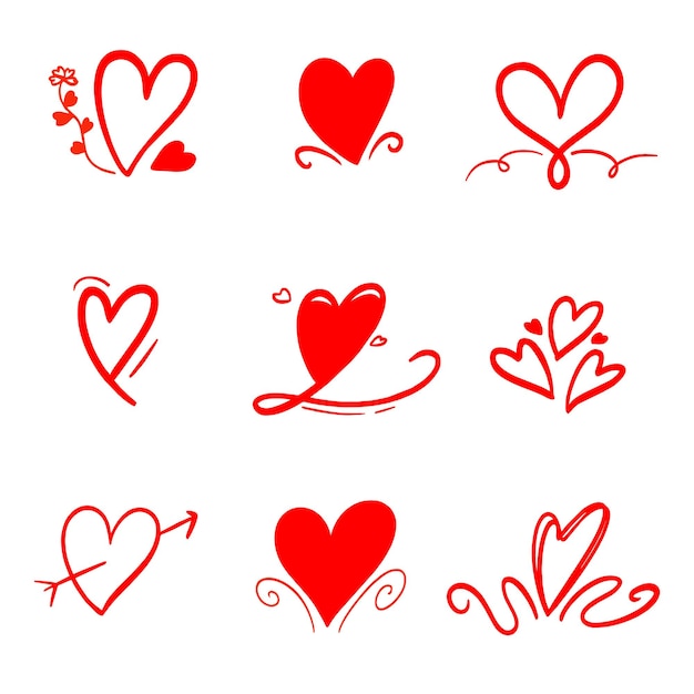 Vetor clipart de coração vermelho