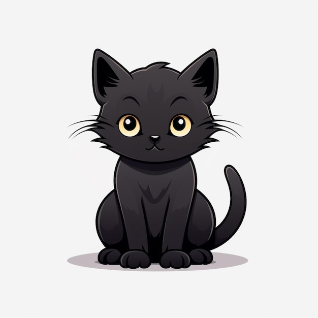 Vetor clipart de gato preto isolado em fundo transparente