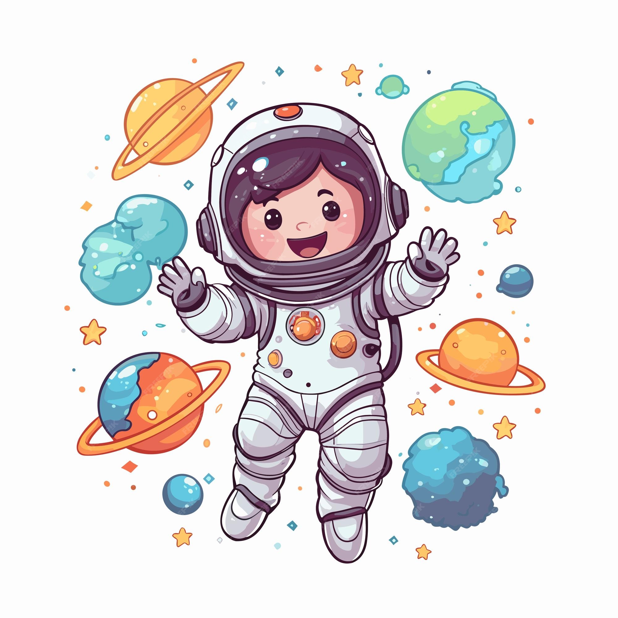 vetor ilustração do fofa cavalo astronauta flutuando dentro espaço. desenho  animado isolado vetor ilustração, criativo vetor infantil Projeto para  crianças atividade coloração livro ou página. 21472229 Vetor no Vecteezy