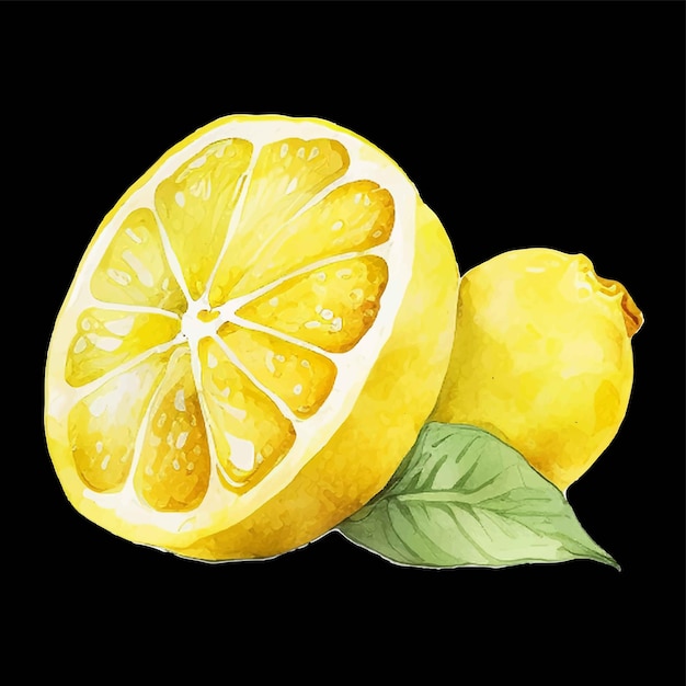 Clipart de limão aquarela