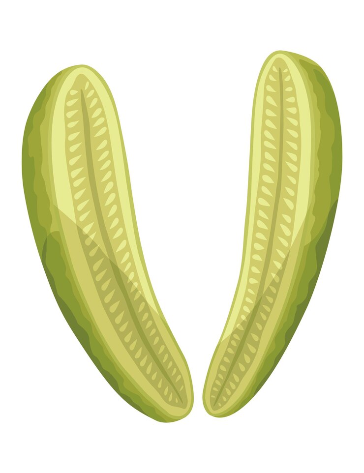 Vetor clipart de pepino em conserva caseiro de alimentos marinados para embalagem, rótulo de menu ou vitrine
