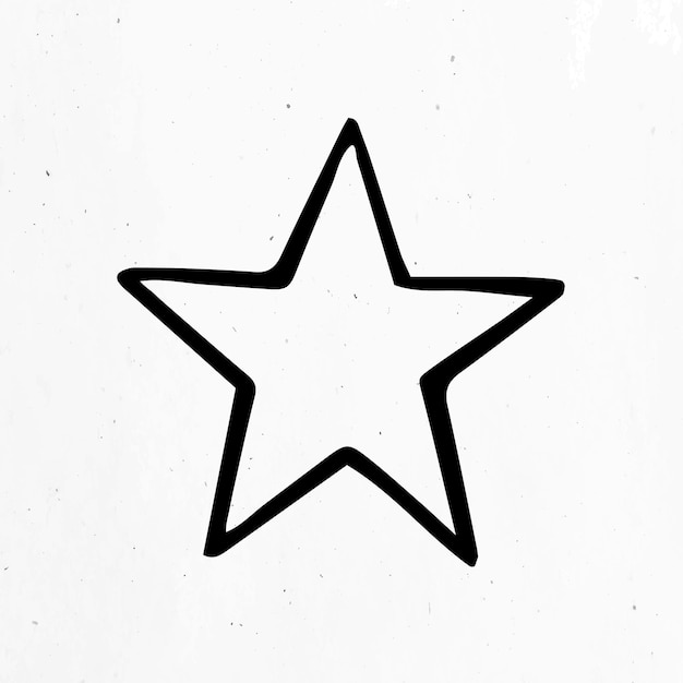 Clipart de vetor de estrela preto e branco