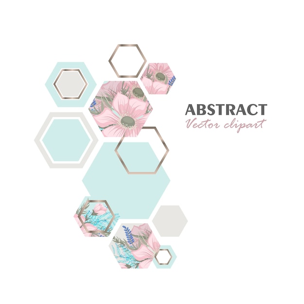 Clipart floral abstrato