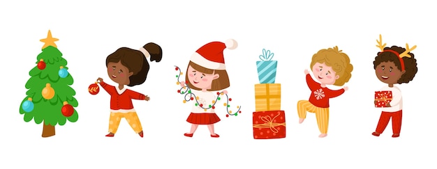 Clipart infantil de natal ou ano novo