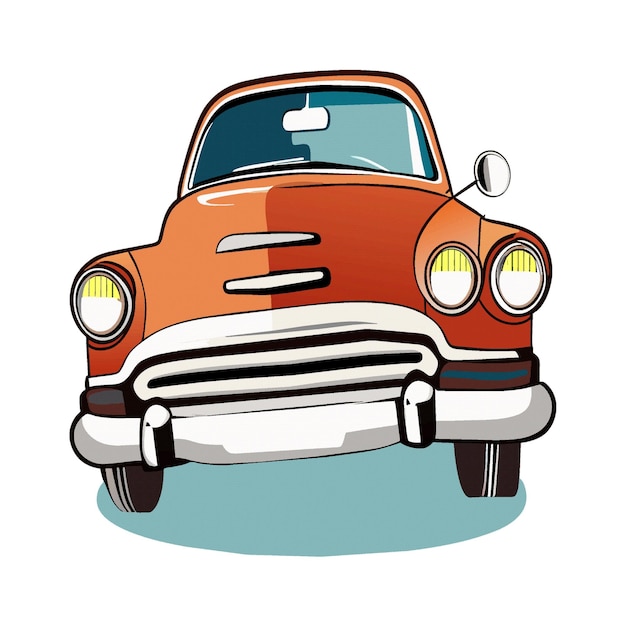 Clipart vetorial de carros antigos