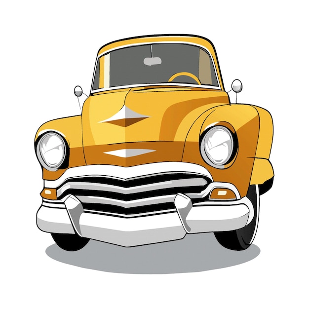 Clipart vetorial de carros antigos