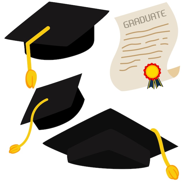 Clipart vetorial de formatura para celebração