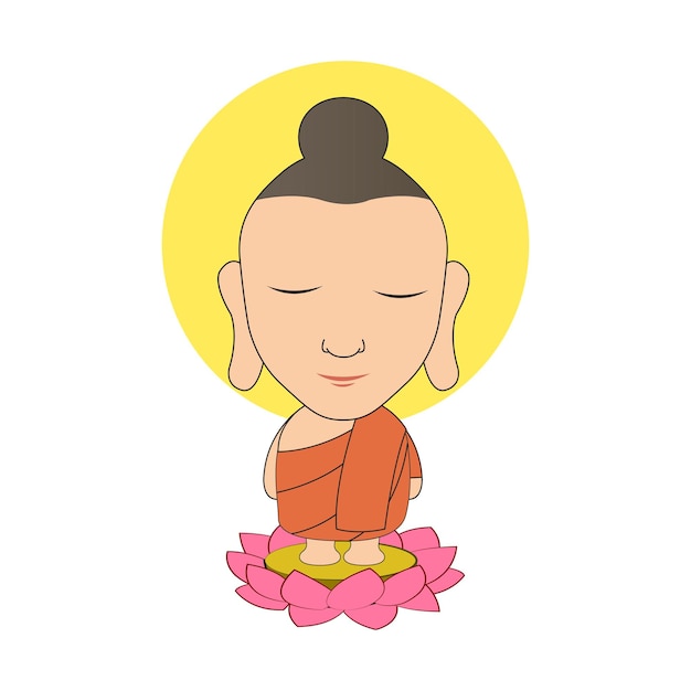 Clipe da versão em desenho animado do suporte do Senhor do Buda