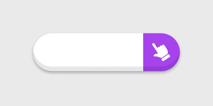 Vetor clique aqui ícone de banner em estilo plano ilustração vetorial de comércio eletrônico em fundo isolado conceito de negócio de sinalização de compras