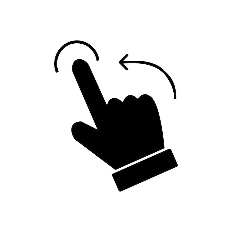 Vetor clique com o cursor da mão icon para design facilmente editável