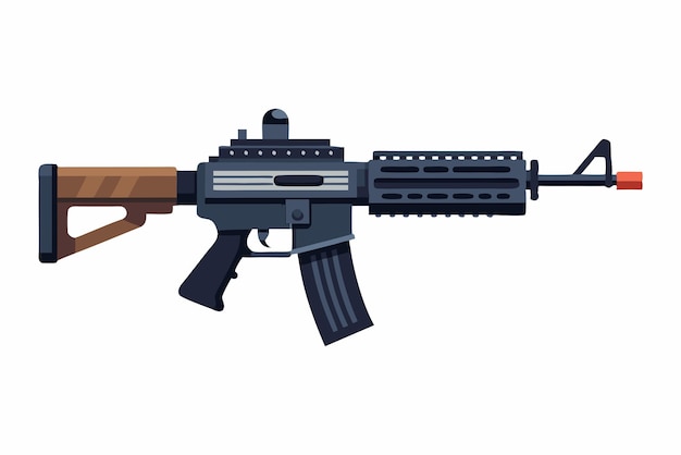close up de rifle fundo branco