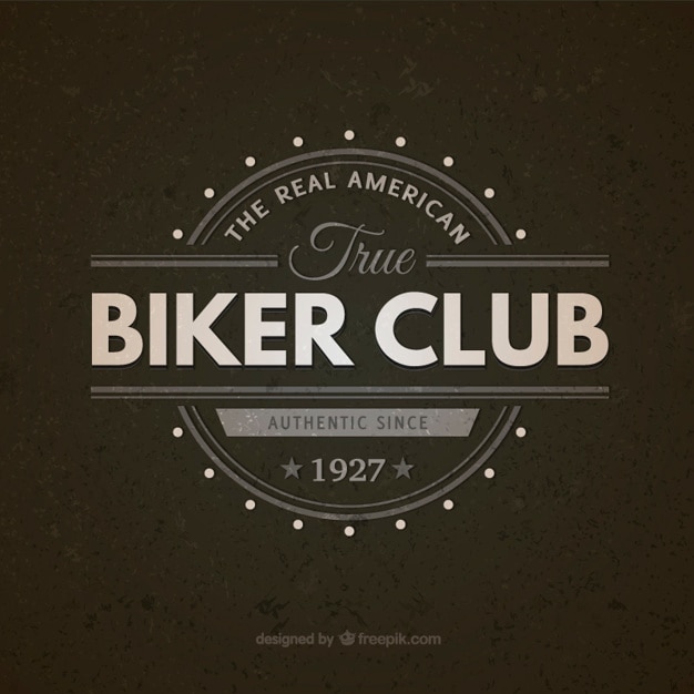 Clube biker badge do vintage