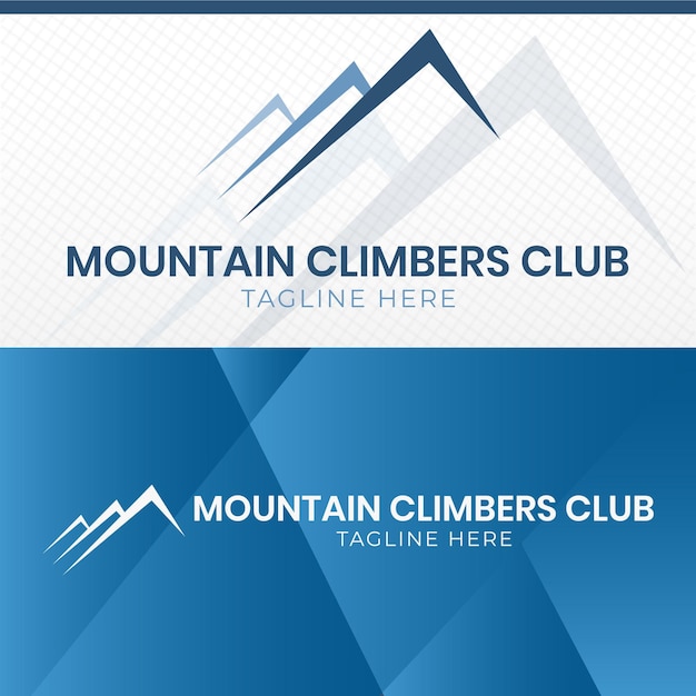 Clube de alpinistas logo. adequado para sua empresa na área de escalada