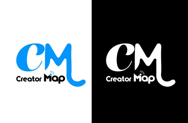 Vetor cm logotipo do criador do mapa