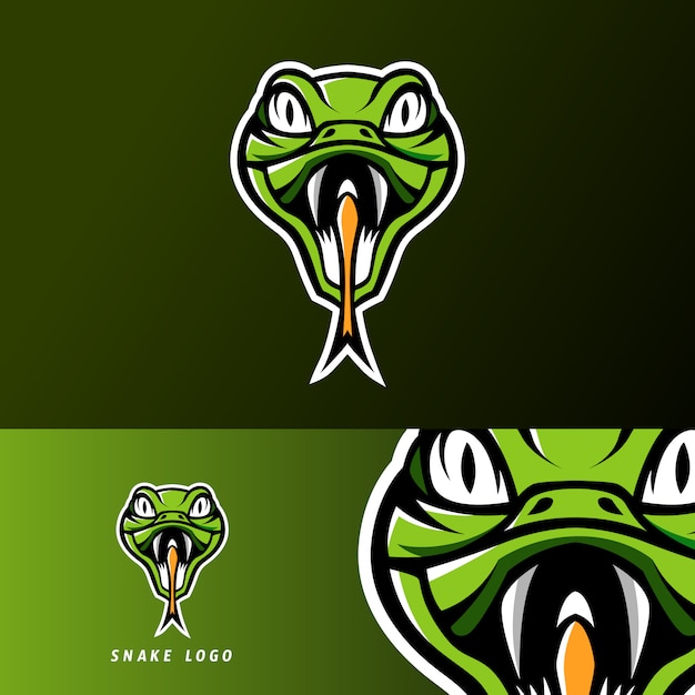 Vetor cobra verde viper pioson mascote jogos esport logotipo para equipe de jogos esquadrão