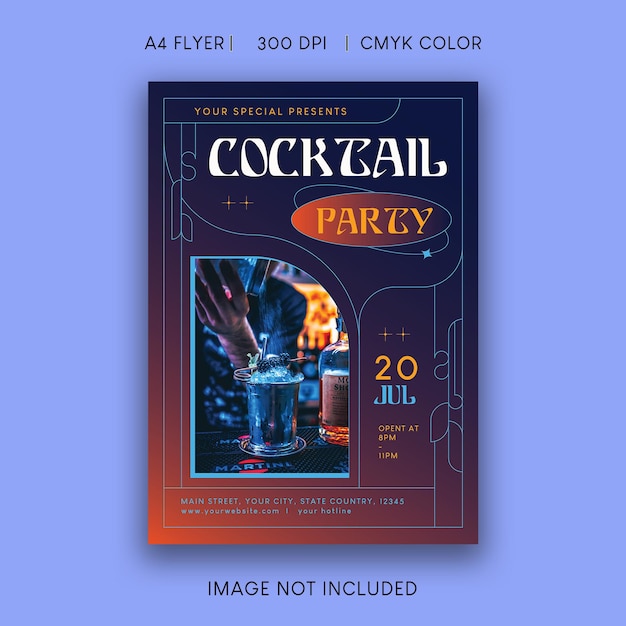 Vetor cocktail party flyer