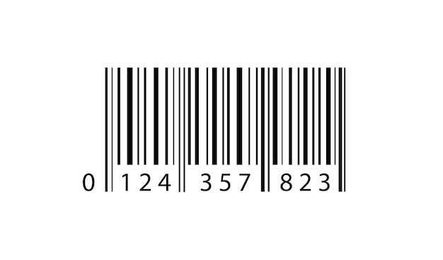 Vetor código de barras em fundo branco ícone de código de barras realista informações de código