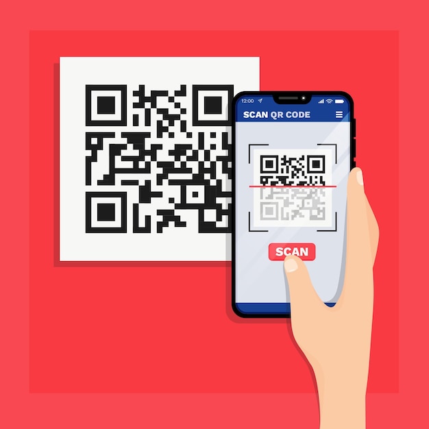 Código qr de digitalização para smartphone