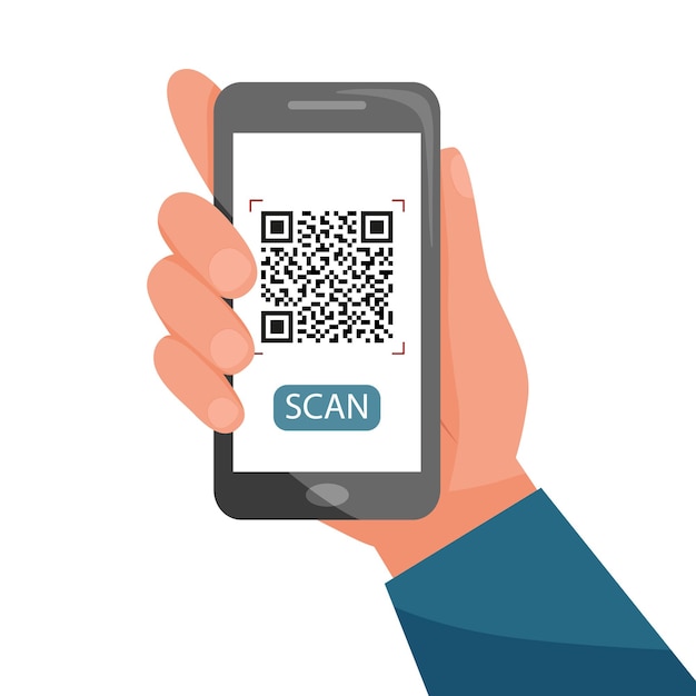 Código QR no telefone