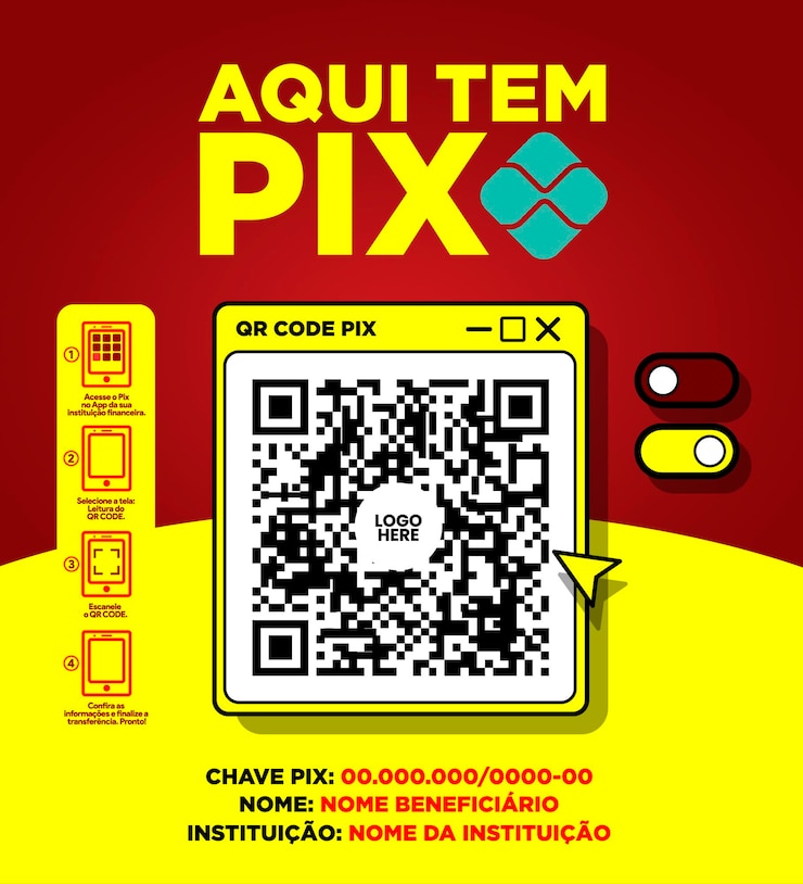 Vetor código qr pix