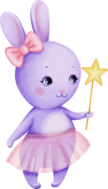 coelhinho fofo símbolo do ano clipart de ilustração infantil
