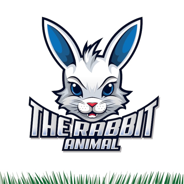 Coelho mascote logotipo esport design coelho logotipo coelhos logotipo gamer identidade coelho hop ícone fundo branco