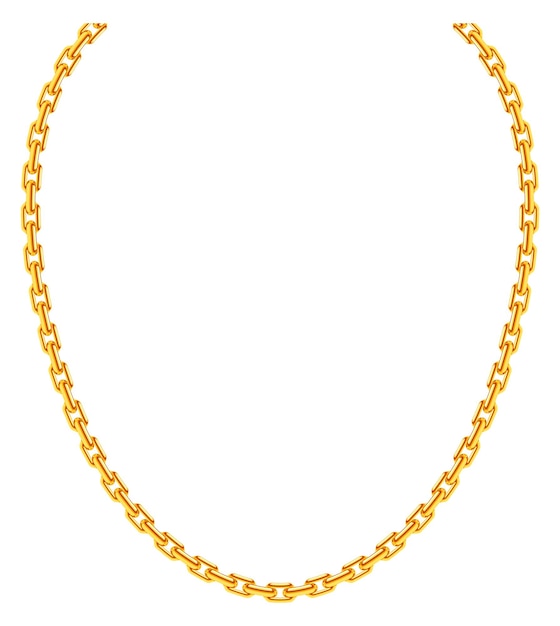Vetor colar de moda cadeia de ouro jóias retro elegantes