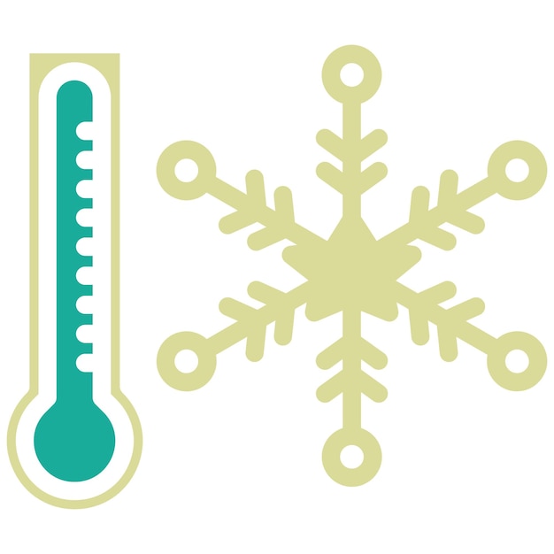 Vetor cold temperature vector icon illustration of weather iconset