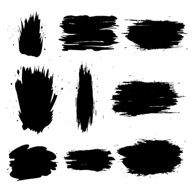 Cole??o de pinceladas de tinta
