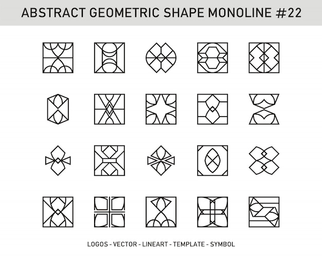 Coleção abstrata de ícones geométricos