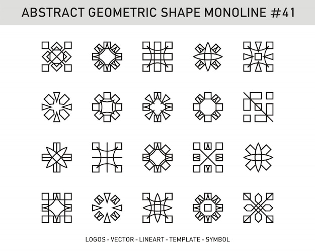 Coleção abstrata de ícones geométricos