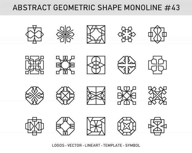 Coleção abstrata de ícones geométricos