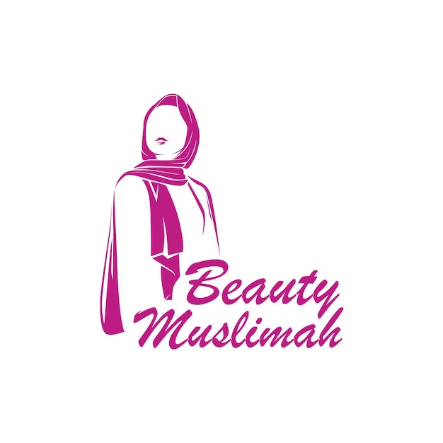 Coleção beauty muslimah hijab logo design template vector