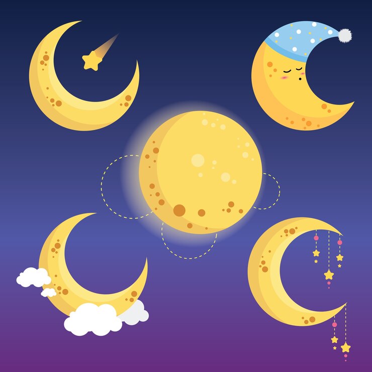 Coleção bonito da lua