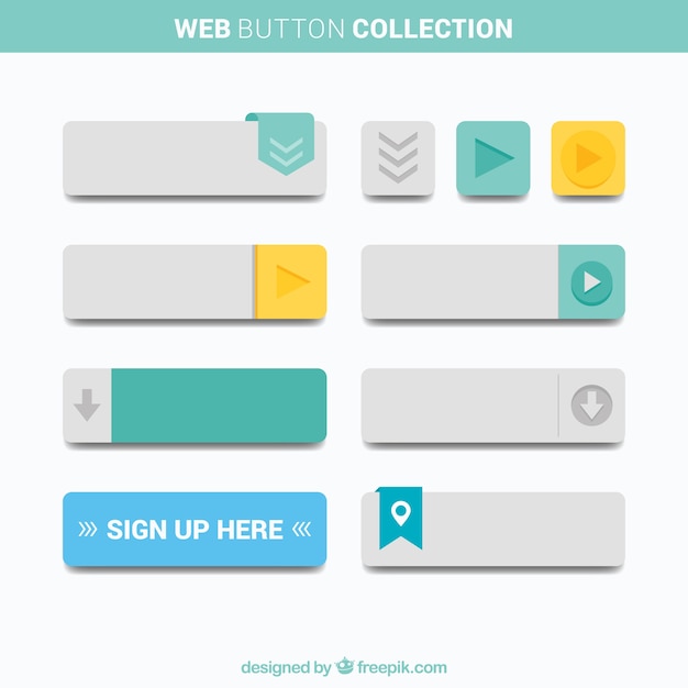 Vetor coleção botões web