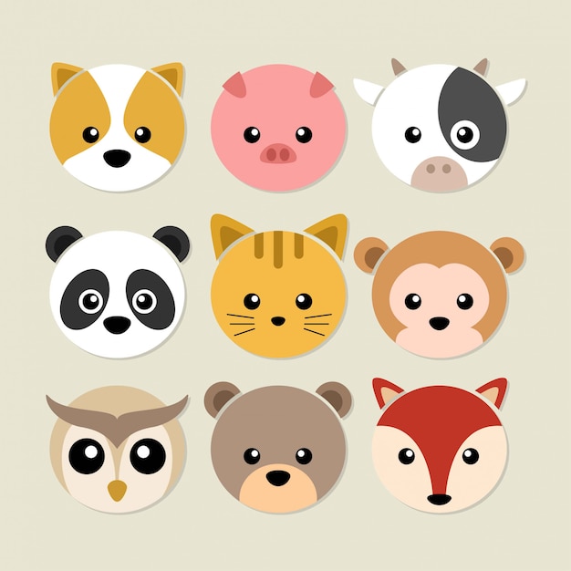 Coleção de animais engraçados