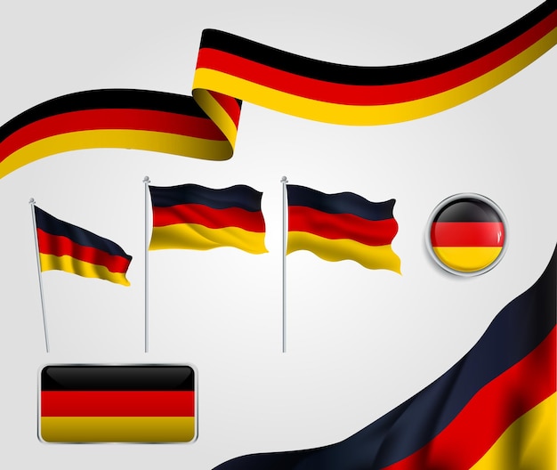 Vetor coleção de bandeiras da alemanha