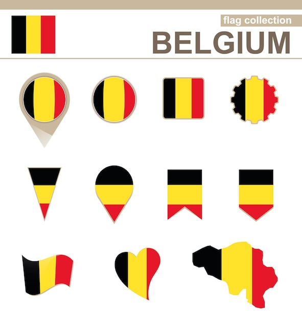 Coleção de bandeiras da Bélgica, 12 versões