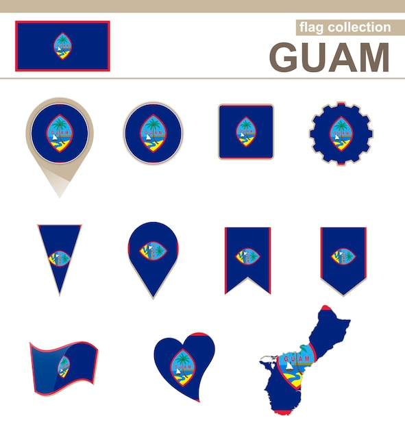 Coleção de bandeiras de guam, 12 versões