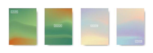 Coleção de belos fundos gradientes abstratos coloridos para modelos de banner de panfleto de pôster