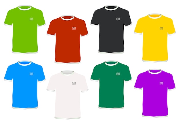 Coleção de camisas coloridas