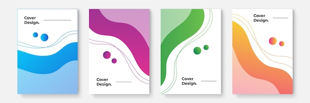 Coleção de capa de negócios abstratos com formas geométricas